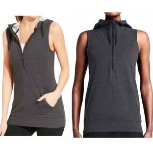 Nike Dri-Fit Half Zip Sleeveless Hoodie Workout Top